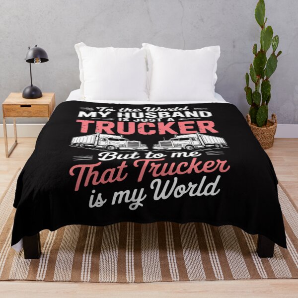 Item preview, My Husband Is My World - Trucker Wife Semi Truck Driver designed and sold by berniceschm.
