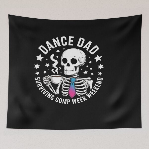 Item preview, Dance Dads Surviving Comp Weekend Skeleton Coffee Dancer designed and sold by VladimiaPutin.