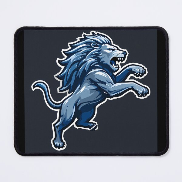 Item preview, Powerful Lions Blues Iconic Sports Helmets Mascots Design  designed and sold by ART ATTACK ZONE.