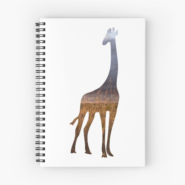 Item preview, Giraffe Silhouette with Sunset African Grasslands designed and sold by VisionQuestArts.