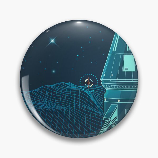 Item preview, space engineering or space industry, graphic of module landing or space shuttle with aerospace elements and wireframe surface interface designed and sold by NiamLab.