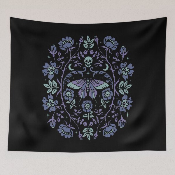 Item preview, Gothic Garden Dark Academia Floral Skull Creepy Cute designed and sold by kallerqptart.
