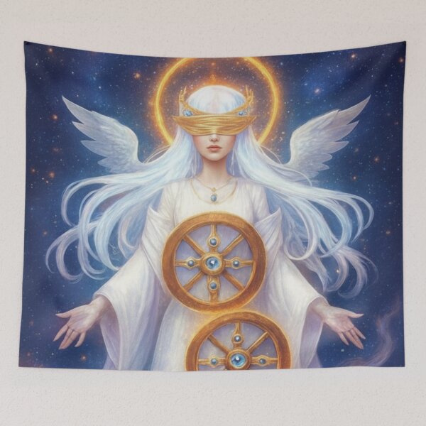 Item preview, angel of wheels and eyes designed and sold by Ecosetereos.