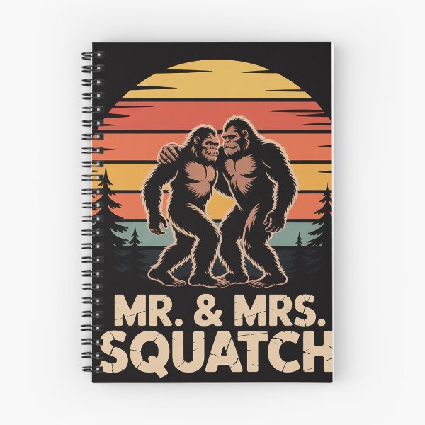 Item preview, Mr Mrs Squatch Husband Wife Matching Bigfoot Wedding designed and sold by sonlylya.