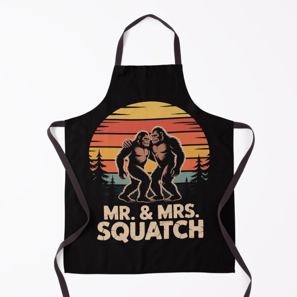 Item preview, Mr Mrs Squatch Husband Wife Matching Bigfoot Wedding designed and sold by sonlylya.