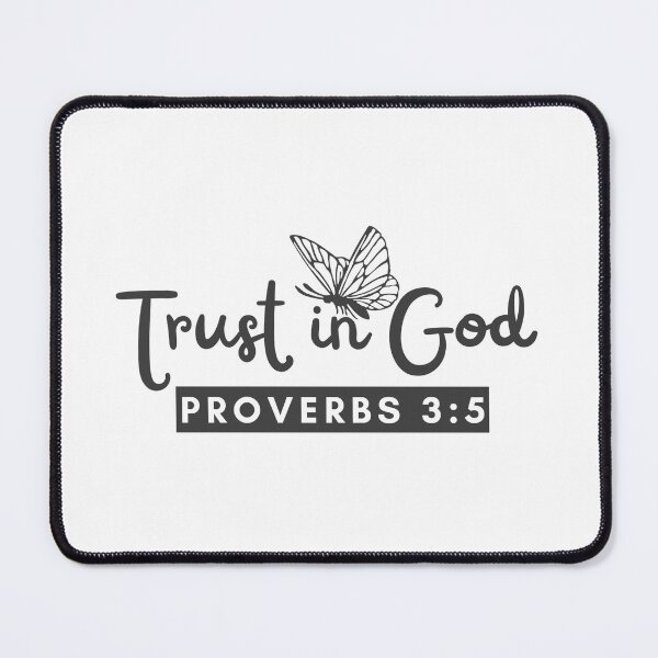 Item preview, Trust in God – Proverbs 3:5 Christian Faith Black Design designed and sold by MoriaStore.