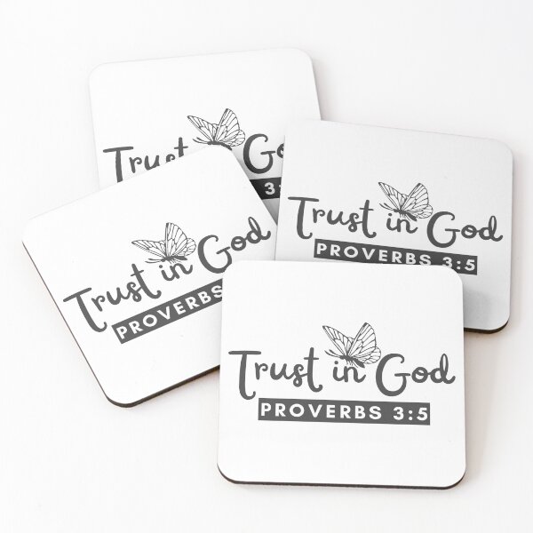 Item preview, Trust in God – Proverbs 3:5 Christian Faith Black Design  designed and sold by MoriaStore.