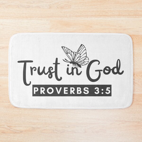 Item preview, Trust in God – Proverbs 3:5 Christian Faith Black Design  designed and sold by MoriaStore.