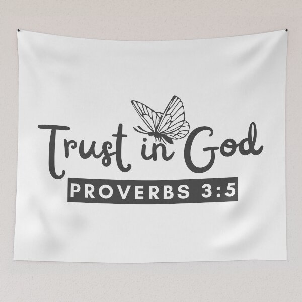 Item preview, Trust in God – Proverbs 3:5 Christian Faith Black Design  designed and sold by MoriaStore.