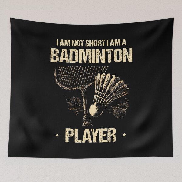 Item preview, I Am Not Short I Am A Badminton Player Racket Shuttlecock designed and sold by caiknelinex.