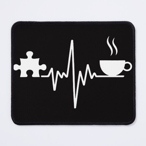 Item preview, Jigsaw Puzzle Coffee Lover Heartbeat Puzzle designed and sold by sonlylya.