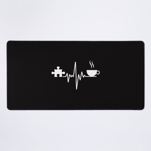 Item preview, Jigsaw Puzzle Coffee Lover Heartbeat Puzzle designed and sold by sonlylya.