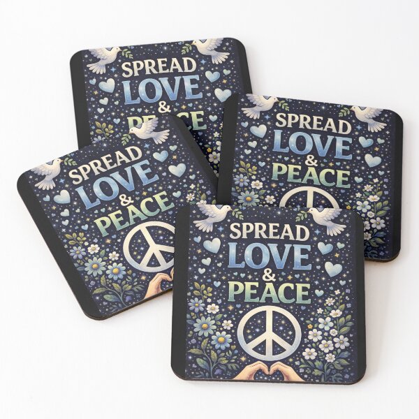Item preview, Spread Love Not Hate – Peace and Love Quote Dark Aesthetic designed and sold by NomadUSArt.