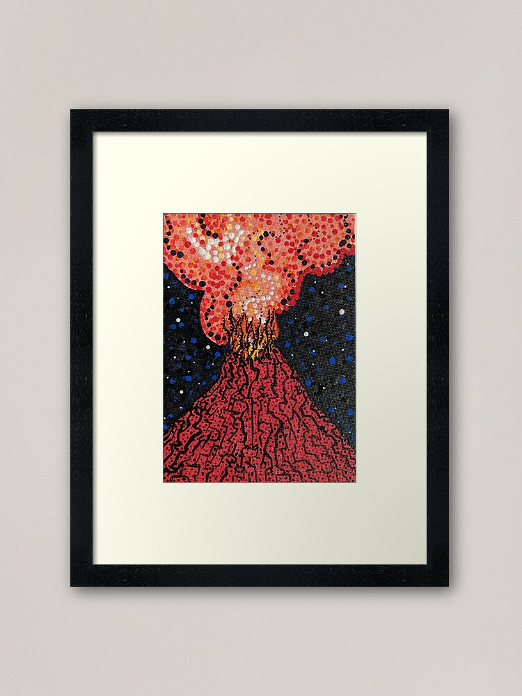 Thumbnail 1 of 7, Framed Art Print, Volcano 1 designed and sold by catherineverita.