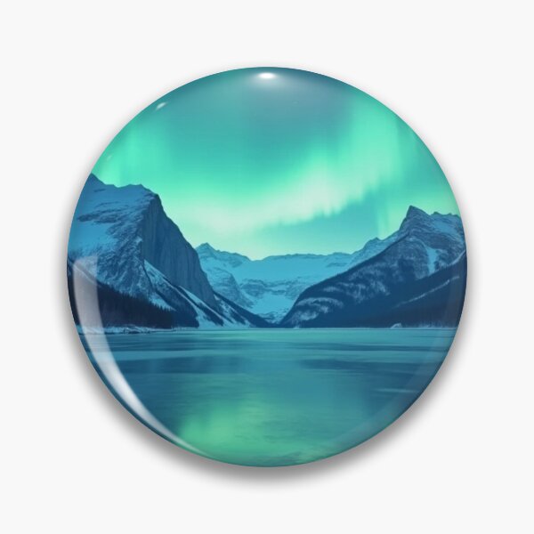 Item preview, Magical winter lake landscape art designed and sold by RedOrBlueIts4U.