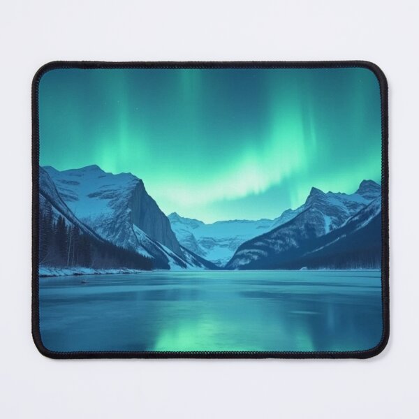 Item preview, Magical winter lake landscape art designed and sold by RedOrBlueIts4U.