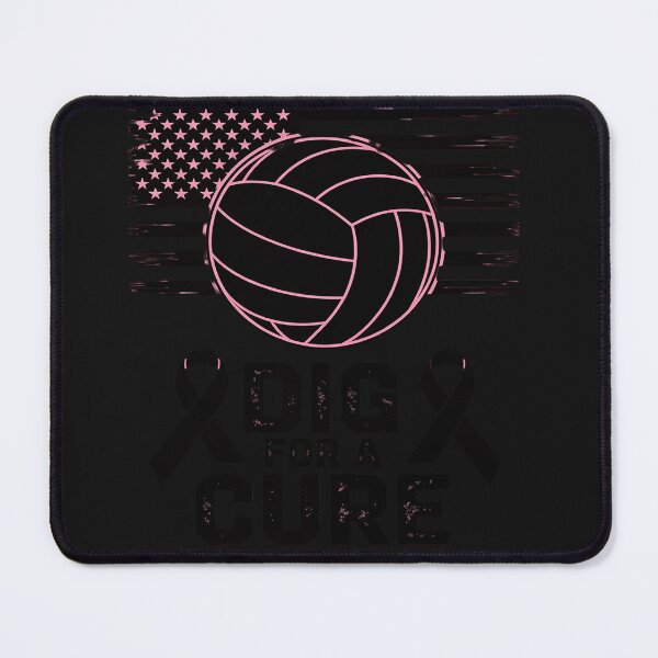 Item preview, Dig For A Cure Breast Cancer Volleyball Pink American Flag designed and sold by Rackaam.