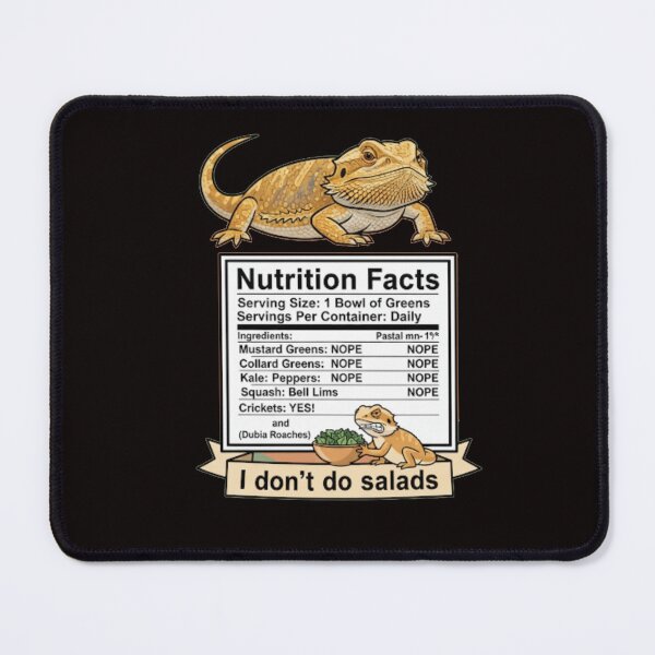 Item preview, Bearded Dragon Nutritional Facts designed and sold by PhansCustoms.