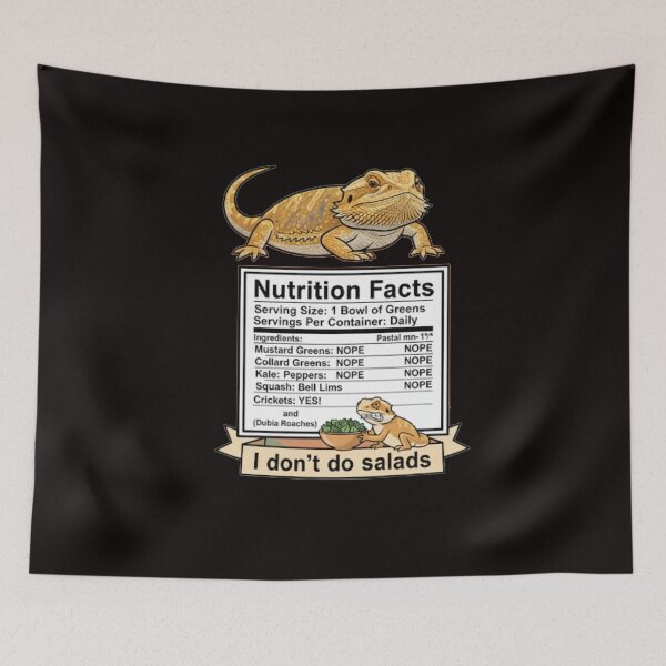 Item preview, Bearded Dragon Nutritional Facts designed and sold by PhansCustoms.