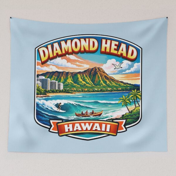 Aperçu de l'œuvre Diamond Head, Hawaï créée et vendue par Myra365Art.