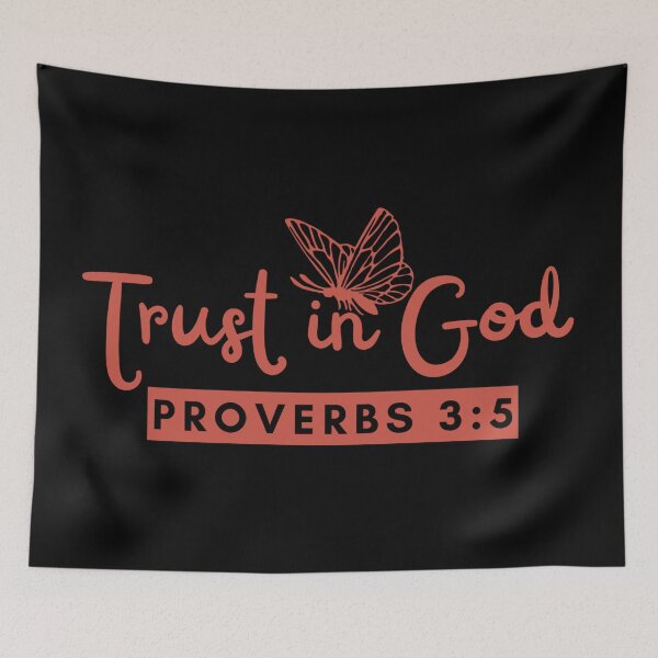 Item preview, Trust in God – Proverbs 3:5 Christian Faith Red Design  designed and sold by MoriaStore.