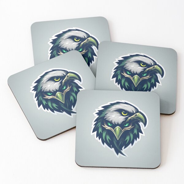 Item preview, Green Art Eagles Iconic Sports Helmets Mascots Design White designed and sold by ART ATTACK ZONE.