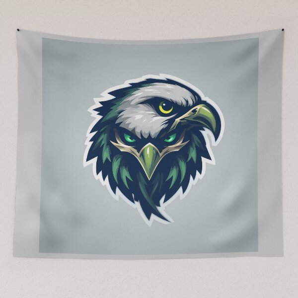 Item preview, Green Art Eagles Iconic Sports Helmets Mascots Design White designed and sold by ART ATTACK ZONE.