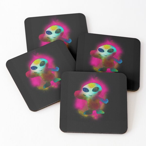 Item preview, Alien in Hot Pink Nebula with Hamburger by ElitebyElise designed and sold by ElitebyElise.