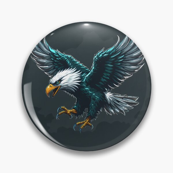 Item preview, Green White Eagle Bold Iconic Sports Helmets Mascots  designed and sold by ART ATTACK ZONE.