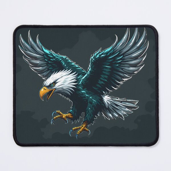 Item preview, Green White Eagle Bold Iconic Sports Helmets Mascots  designed and sold by ART ATTACK ZONE.