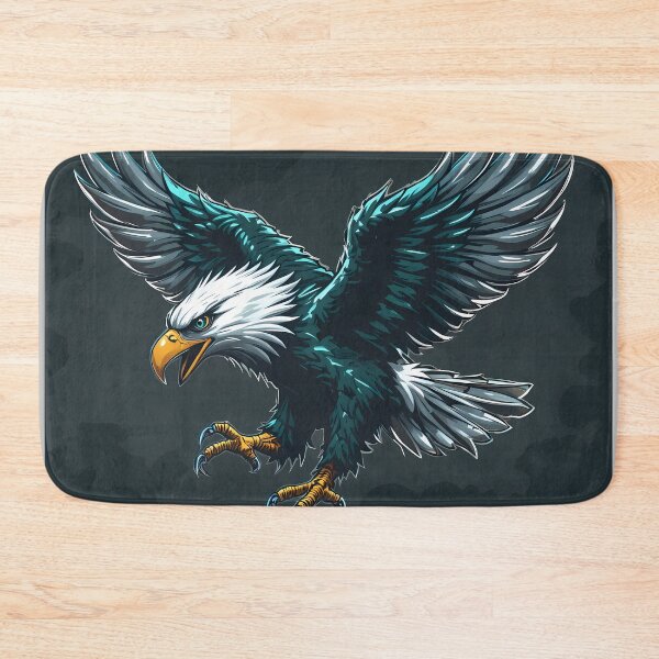 Item preview, Green White Eagle Bold Iconic Sports Helmets Mascots  designed and sold by ART ATTACK ZONE.