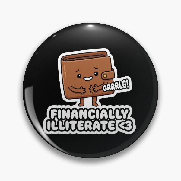 Item preview, Financially Illiterate - Hungry Empty Wallet Sticker designed and sold by Sassy Cult.