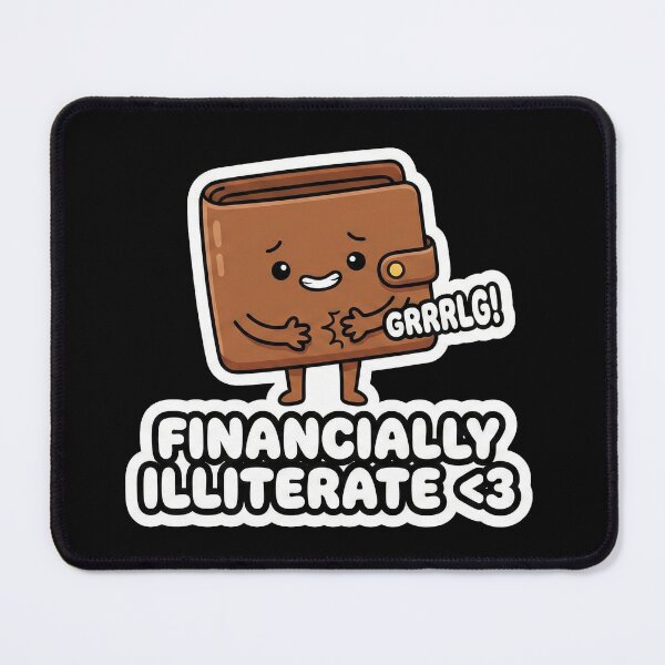 Item preview, Financially Illiterate - Hungry Empty Wallet Sticker designed and sold by Sassy Cult.