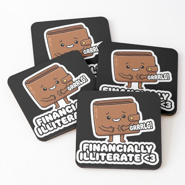 Item preview, Financially Illiterate - Hungry Empty Wallet Sticker designed and sold by Sassy Cult.