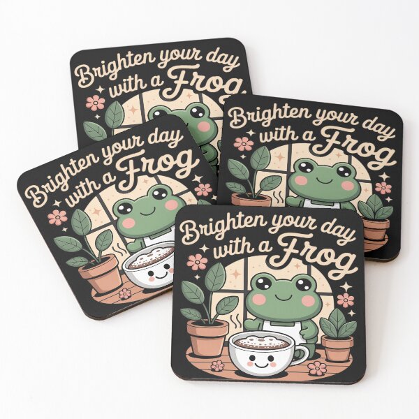 Item preview, Kawaii Frog Latte Art Cottagecore Cafe designed and sold by Libbysharts.