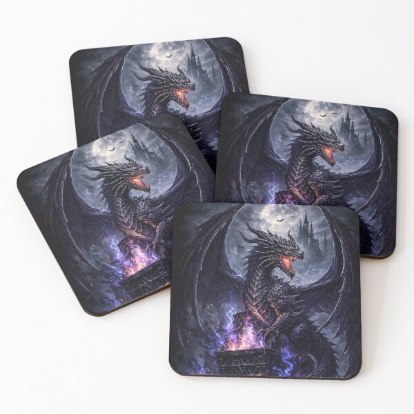 Item preview, Gothic Dragon Fire Altar – Dark Fantasy Mythic Art designed and sold by SoulenCify.