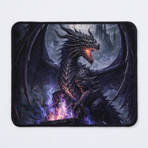 Item preview, Gothic Dragon Fire Altar – Dark Fantasy Mythic Art designed and sold by SoulenCify.