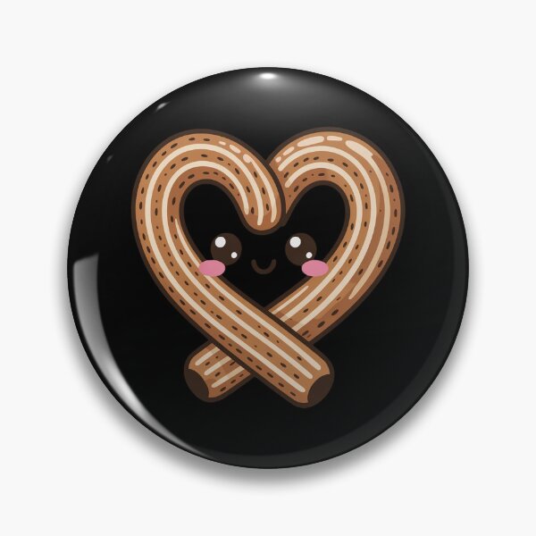 Item preview, Kawaii Heart Shaped Churro with Face Latin Dessert Lover designed and sold by Libbysharts.