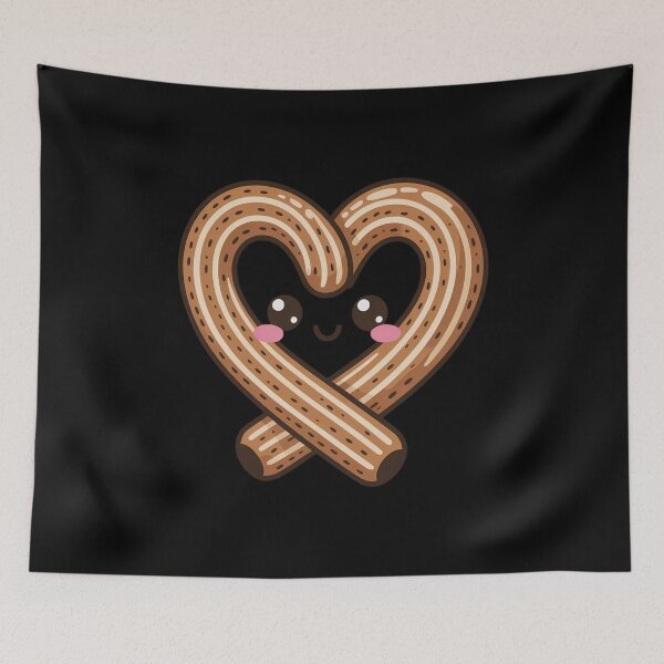 Item preview, Kawaii Heart Shaped Churro with Face Latin Dessert Lover designed and sold by Libbysharts.