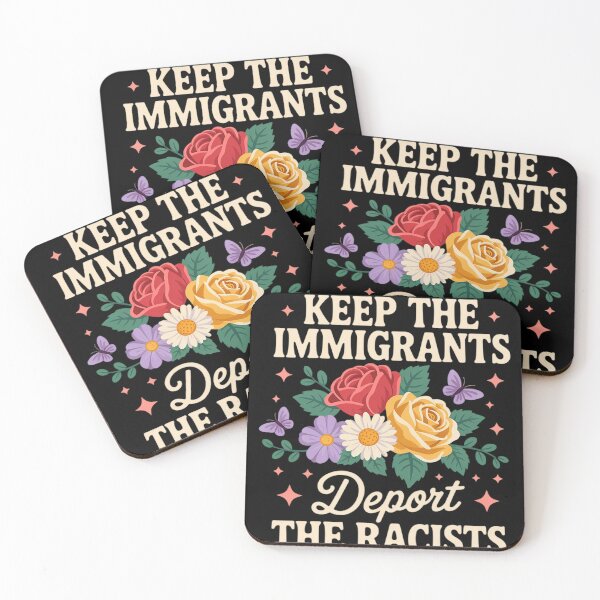 Item preview, Keep Immigrants Deport Racists Wildflower Floral Protest Art designed and sold by Libbysharts.
