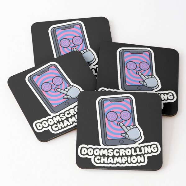 Item preview, Doomscrolling Champion - Hypnotized Phone Sticker designed and sold by Sassy Cult.