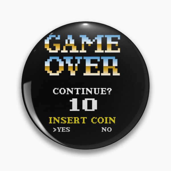 Item preview, GAME OVER CONTINUE? Retro Pixel Art Arcade Graphic Tee designed and sold by GenZFashion000.