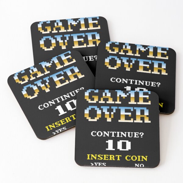 Item preview, GAME OVER CONTINUE? Retro Pixel Art Arcade Graphic Tee designed and sold by GenZFashion000.