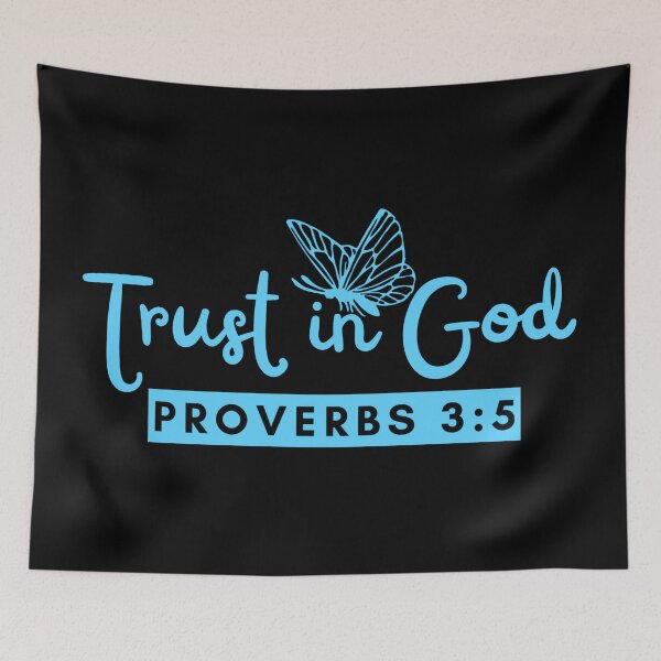 Item preview, Trust in God – Proverbs 3:5 Christian Faith Sky Blue Design  designed and sold by MoriaStore.