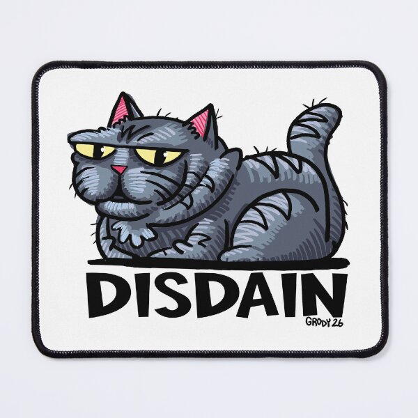 Item preview, Disdain Grumpy Judgemental Cat designed and sold by Grody Brody.