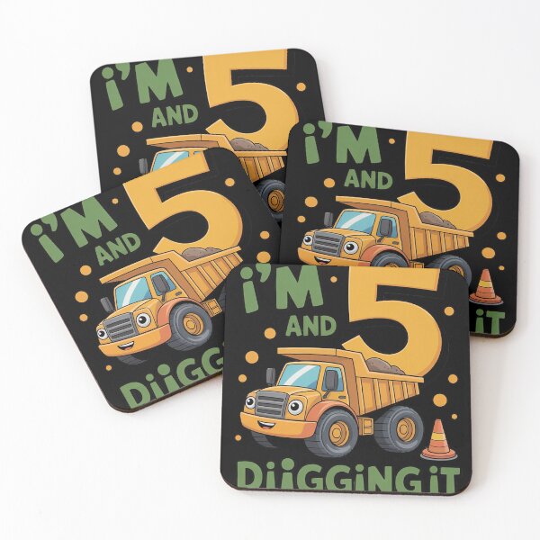 Item preview, Kids I’m 5 and Digging It Dump Truck Birthday Party designed and sold by Libbysharts.