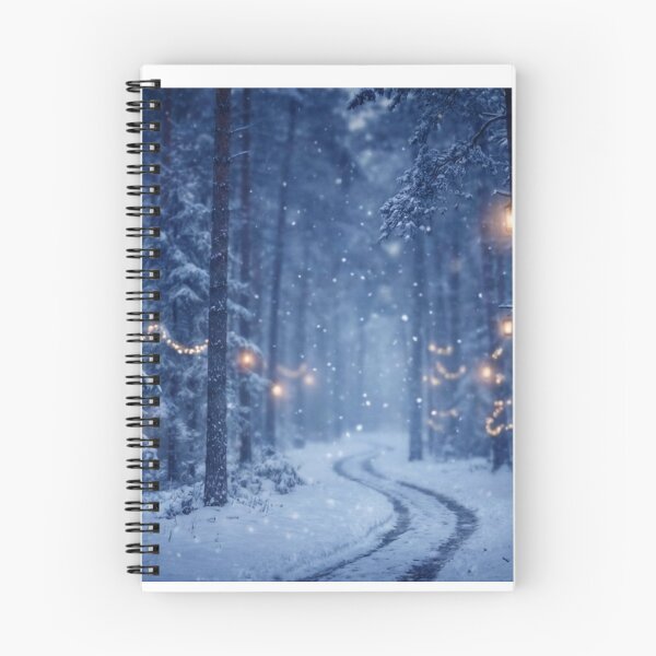 Item preview, Magical winter path landscape art designed and sold by RedOrBlueIts4U.