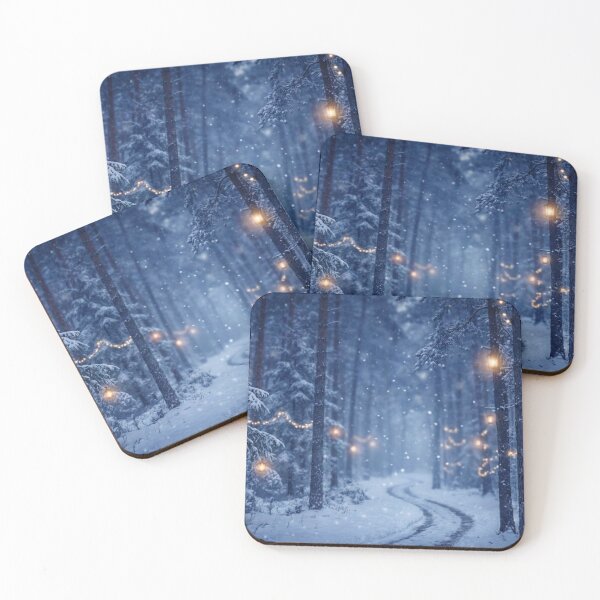 Item preview, Magical winter path landscape art designed and sold by RedOrBlueIts4U.
