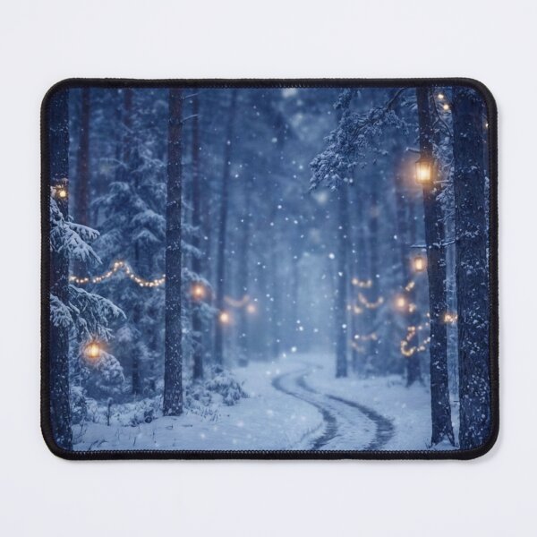 Item preview, Magical winter path landscape art designed and sold by RedOrBlueIts4U.