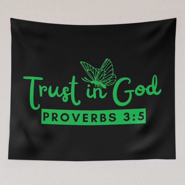 Item preview, Trust in God – Proverbs 3:5 Christian Faith Green Design  designed and sold by MoriaStore.